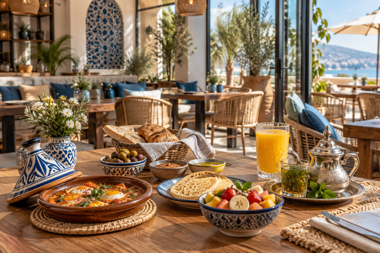 Une table lumineuse chez Casa Palm